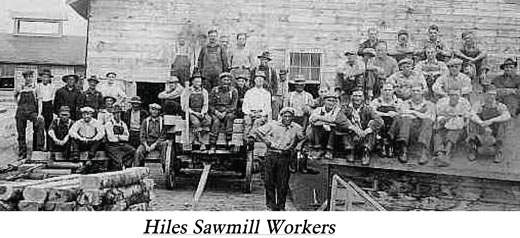 Hiles, WI Sawmill Workers